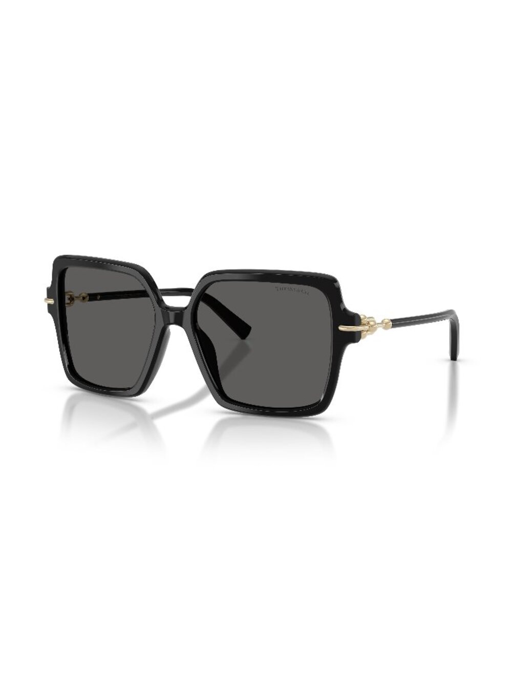 New Tiffany Women's Sunglasses Black Grey Lens Acetate Frame TF4260U 8001S4 57